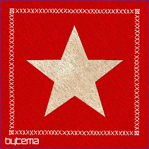 Tapestry cushion cover RED STAR 1