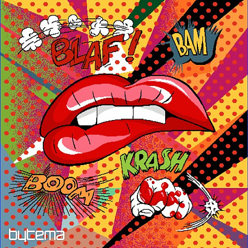 Tapestry cushion cover COMICS LIPS