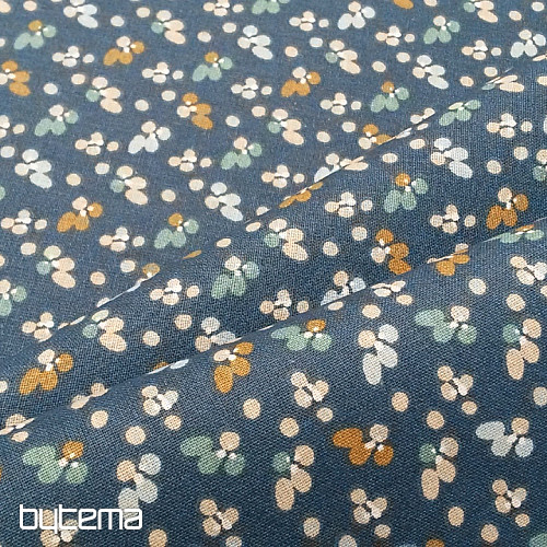 Cotton fabric FLOWERS FILOMENA blue