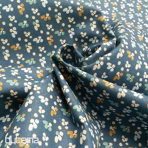 Cotton fabric FLOWERS FILOMENA blue