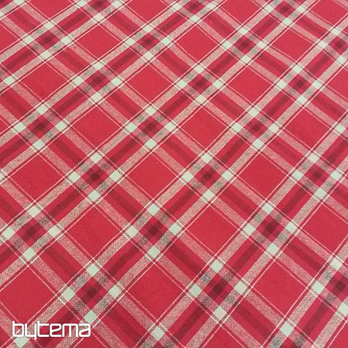 Decorative fabric TISSE rouge/lin