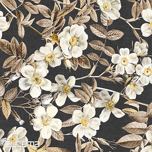 Decorative fabric  LEIRE black