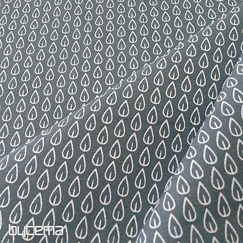 Cotton fabric LEAVES blue