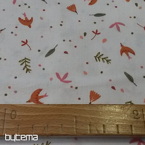 Cotton fabric LEAVES PAVLA