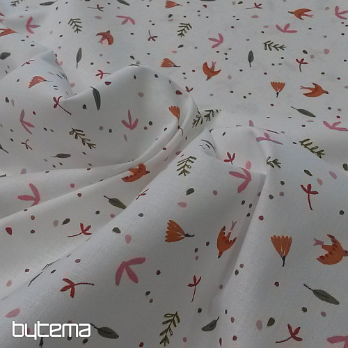 Cotton fabric LEAVES PAVLA
