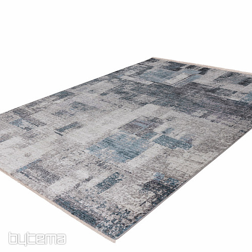 Modern carpet MEDELLIN 407 silver / blue