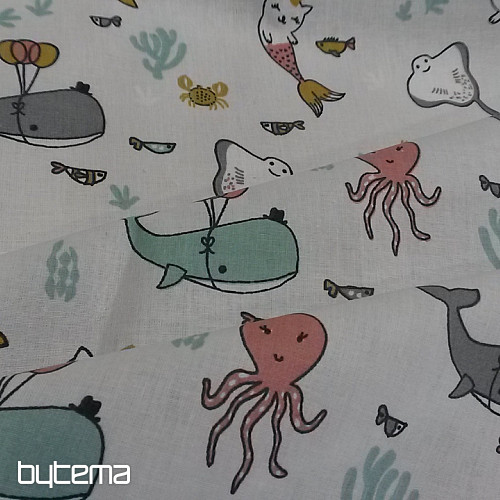 Cotton fabric SEA WORLD