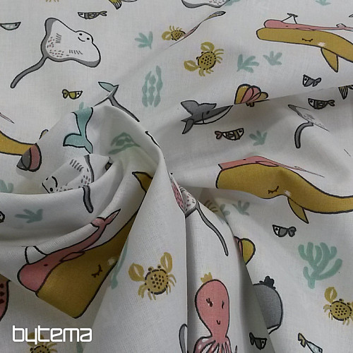 Cotton fabric SEA WORLD