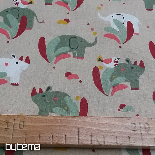 Cotton fabric RHINOS