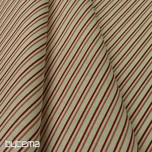 Cotton fabric STRIP red-pink