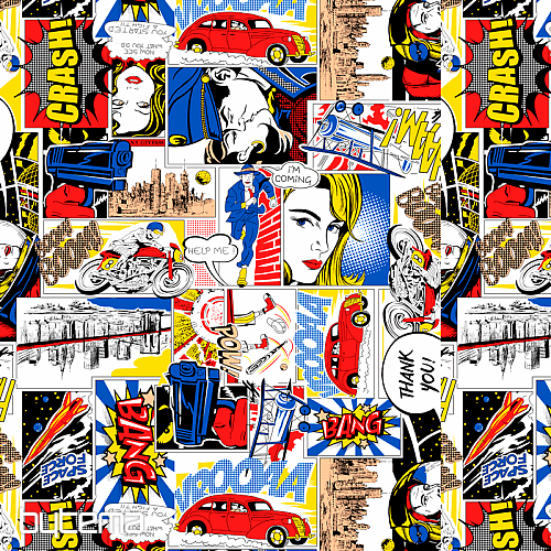 Decorative fabric KOMIKS ROY
