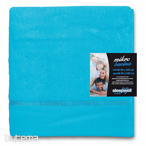 Towel and bath towel MICRO turquoise