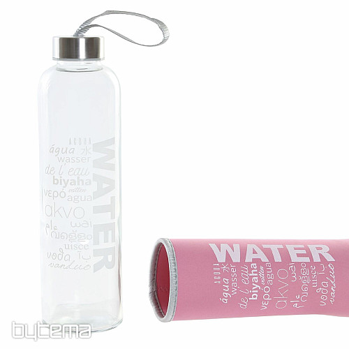 Glass bottle with neoprene cover 600 ml
