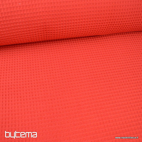 Red waffle fabric