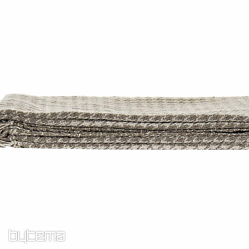 Cotton plaid FLECOS beige 130x170 cm