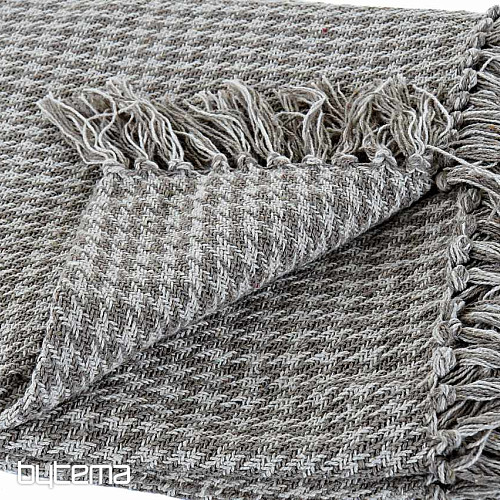 Cotton plaid FLECOS beige 130x170 cm