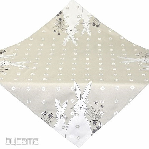 Embroidered tablecloths HARE gray