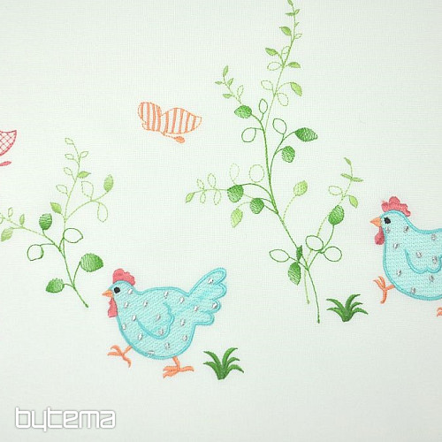 Blue HEN embroidered tablecloth