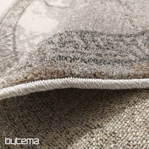 Modern carpet oval VISTA WHITE GRAY
