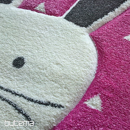 Children's round carpet PASTEL Bunny pink