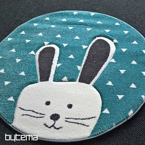 Children carpet PASTEL Bunny turquoise