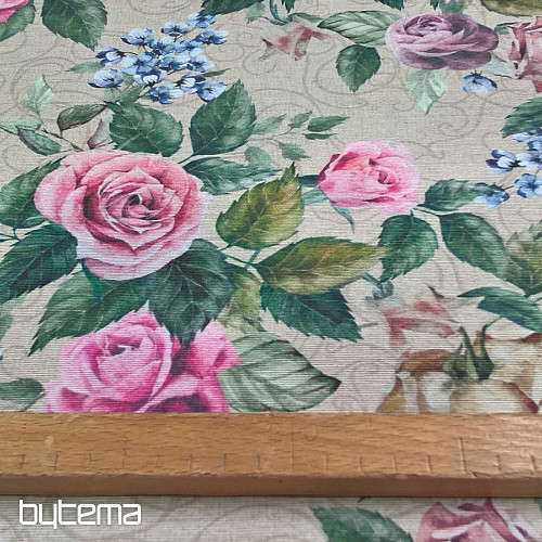 Decorative fabric LANTANA ROSE