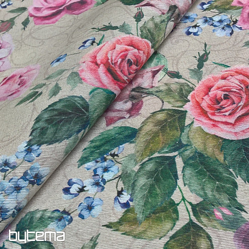Decorative fabric LANTANA ROSE
