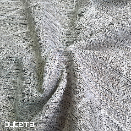 Decorative fabric FLORENTI leaves light grey