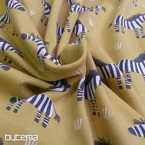 Cotton jersey ZEBRA yellow-green